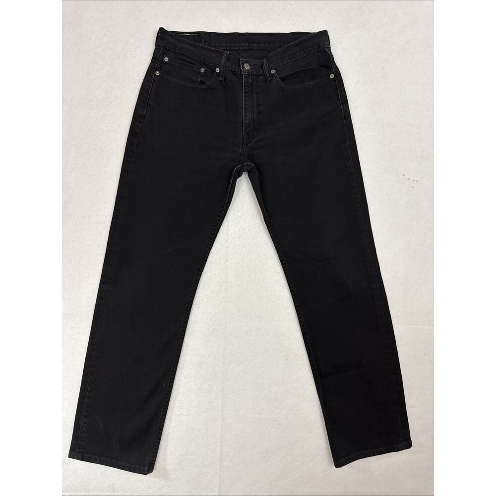 Levis 514 Jeans Mens 34x32 Black Straight Fit Stretch Denim Pants
